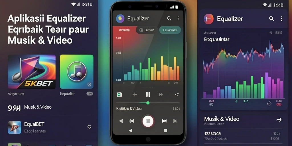 Tampilan antarmuka aplikasi Equalizer 55KBET yang mudah digunakan.