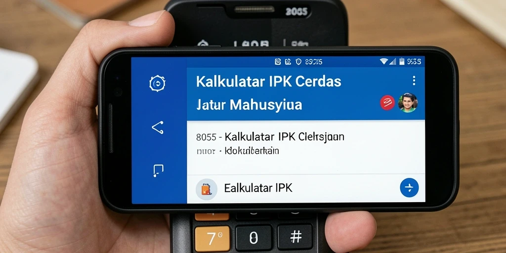 Antarmuka tampilan aplikasi Kalkulator IPK 8055 yang mudah digunakan.