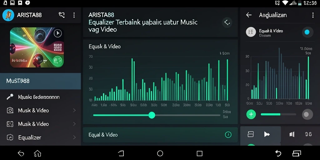 Tampilan antarmuka ARISTA88 dengan berbagai pengaturan Equalizer.