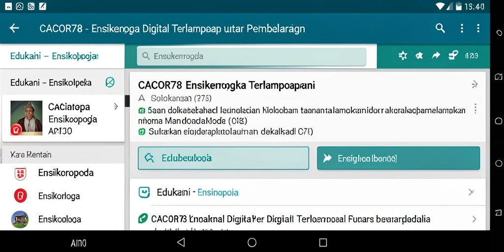 Antarmuka pengguna CACOR78 yang ramah untuk belajar.