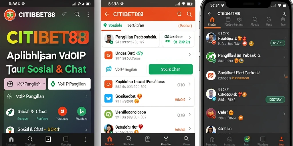 Antarmuka CITIBET88 yang sederhana untuk VoIP Panggilan.