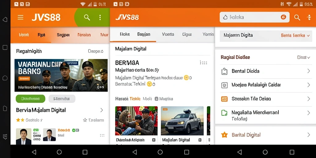 Antarmuka JVS88 menunjukkan berbagai artikel berita terbaru.