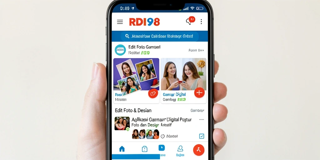 Tampilan utama RDI88 dengan beragam fitur untuk edit foto dan gambar digital.